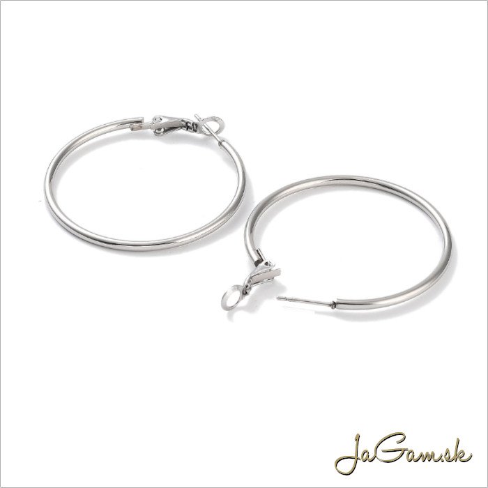 Kruhové naušnice CHIRURGICKÁ OCEĽ 50mm, 2ks (CH1765)